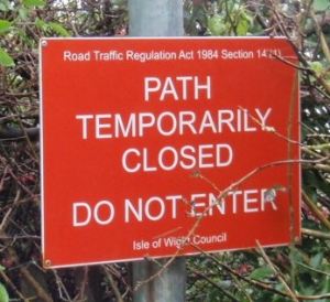 Public Rights of Way Path Temporary Closure Notice